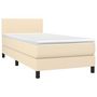 Voir la diapositive 3 : VIDAXL Sommier a lattes de lit avec matelas LED Creme 80x200cm Tissu