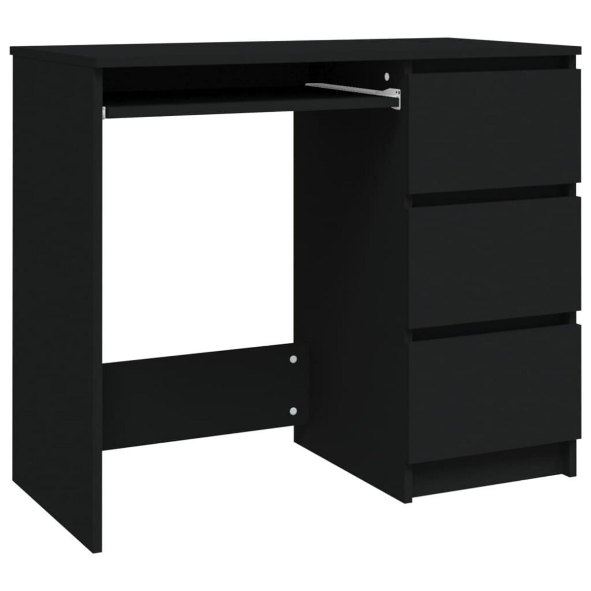 VIDAXL Bureau Noir 90x45x76 cm Bois d'ingenierie