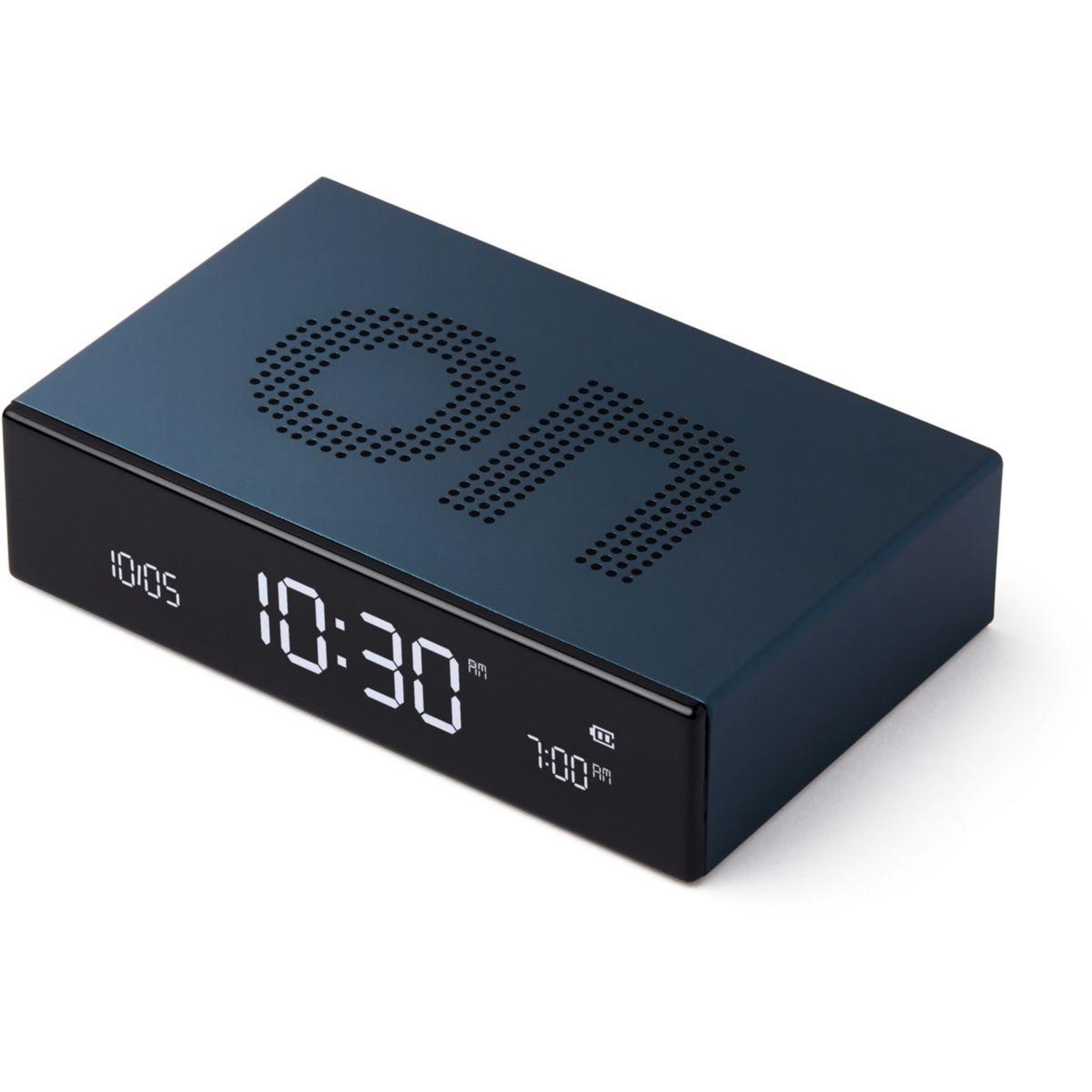 Voir la diapositive 2 : LEXON Réveil Flip Premium Rechargeable Aluminium Bleu