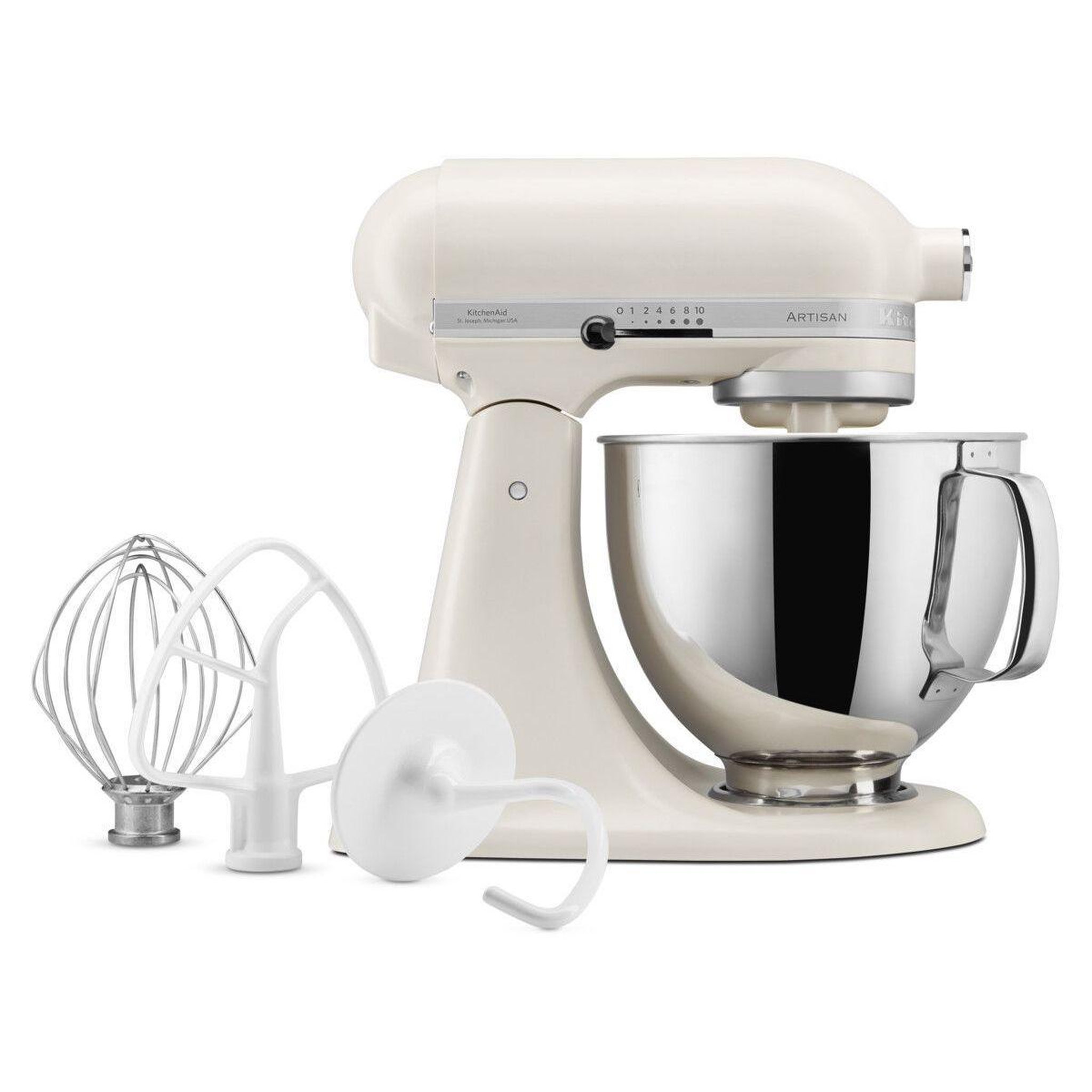 KitchenAid Robot pâtissier 5ksm125epl artisan porcelaine,  4,8 l, bol avec poignée, 300 watts