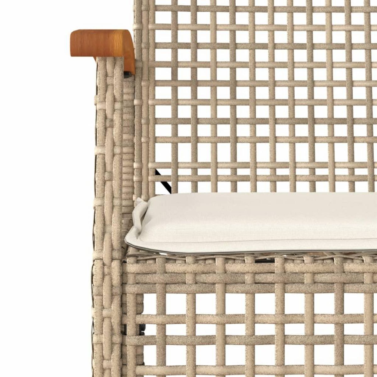 VIDAXL Ensemble a manger de jardin avec coussins 5pcs Beige poly rotin