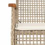 Voir la diapositive 5 : VIDAXL Ensemble a manger de jardin avec coussins 5pcs Beige poly rotin