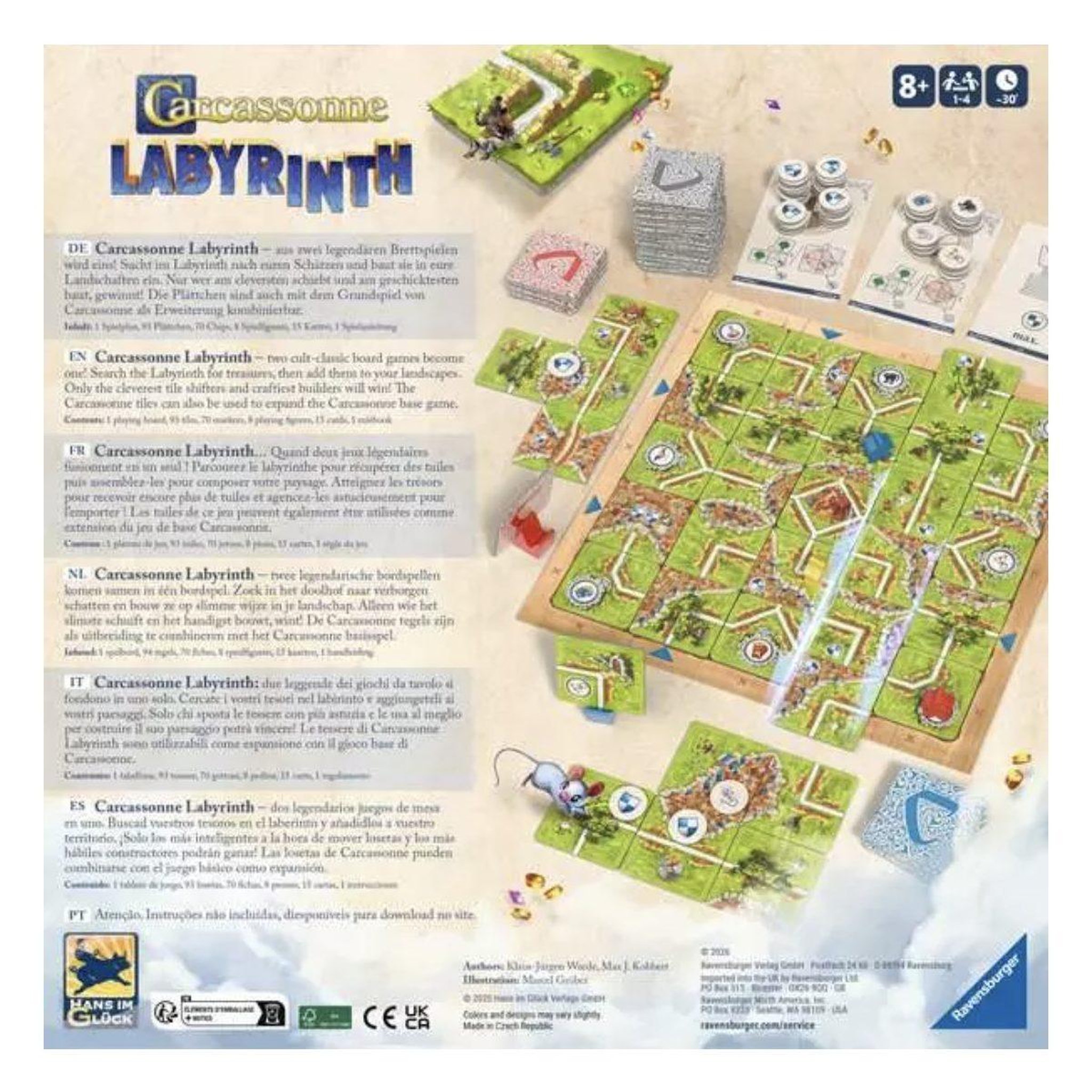 Voir la diapositive 2 : RAVENSBURGER Carcassonne labyrinth - jeux de societe a partir de 8 ans