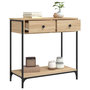 Voir la diapositive 4 : VIDAXL Table console chene sonoma 75x34,5x75 cm bois d'ingenierie