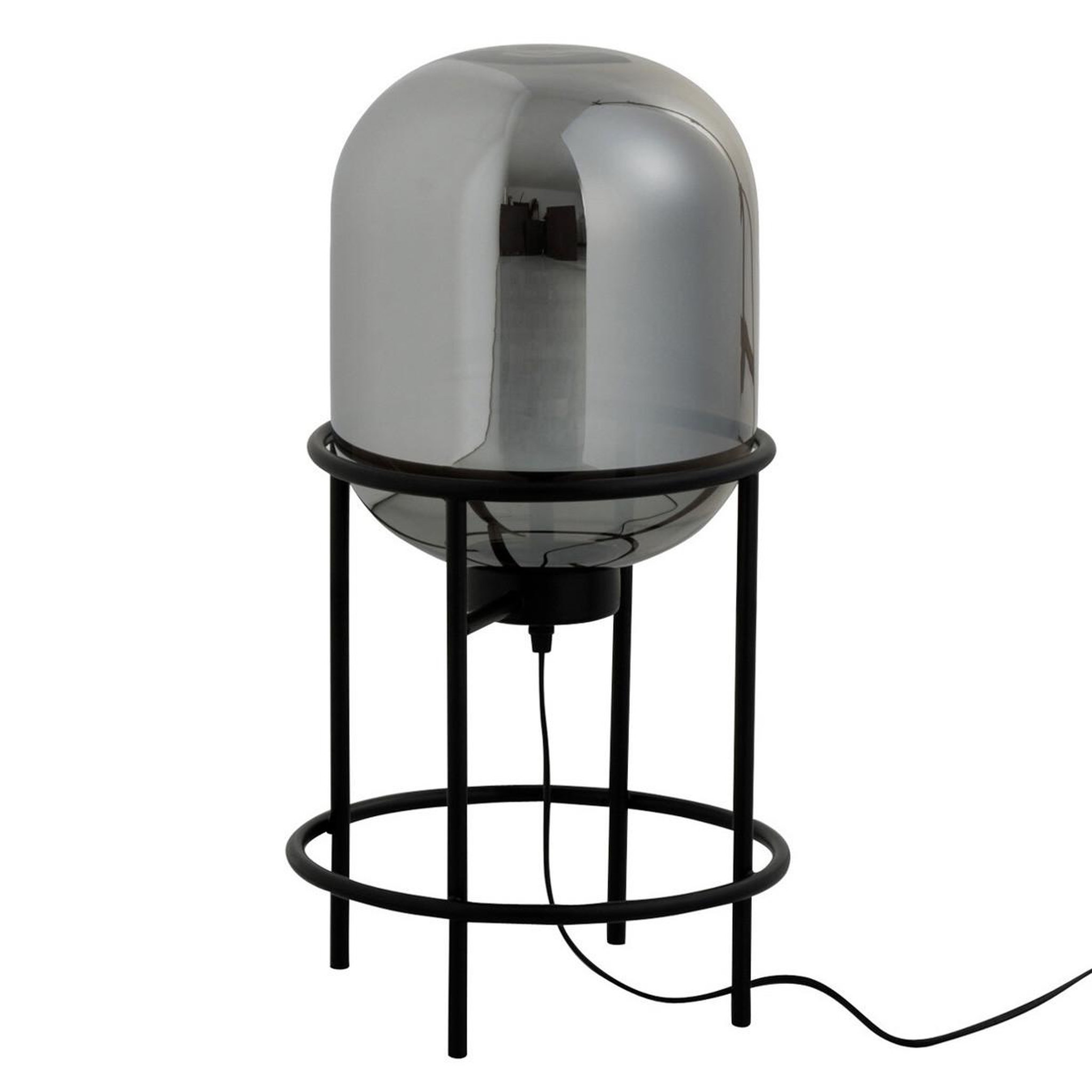 Voir la diapositive 1 : J-LINE Lampe à Poser sur Pied  Sasha  50cm Argent