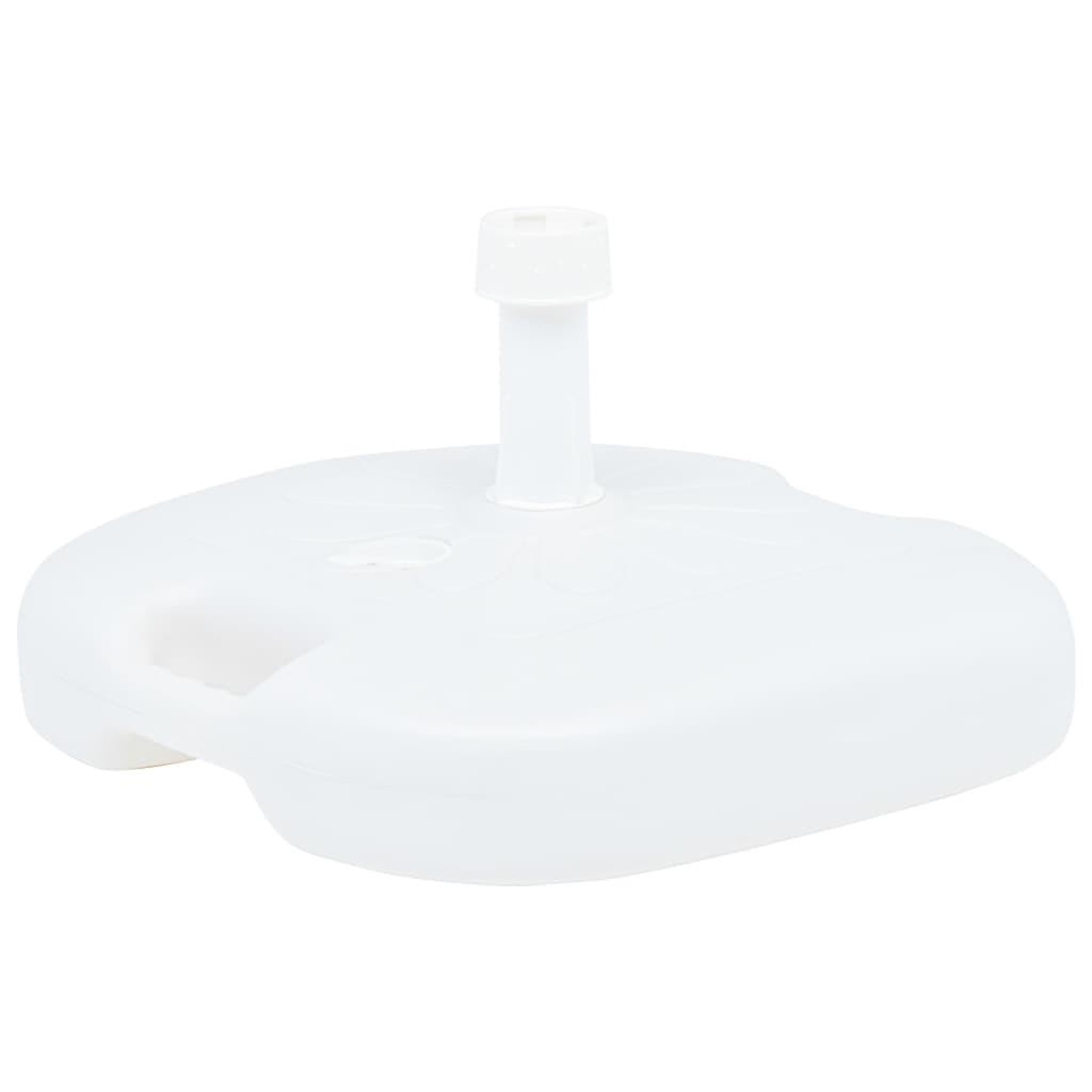 VIDAXL Socle de parasol rempli de sable/d'eau 16 l blanc plastique