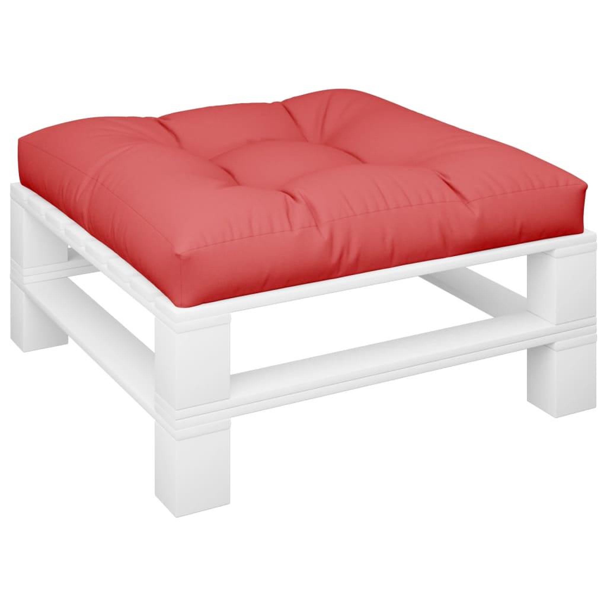 Voir la diapositive 3 : VIDAXL Coussin de palette rouge 70x70x12 cm tissu