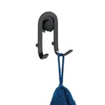 Wenko Crochet mural porte serviette indus Classic - Noir