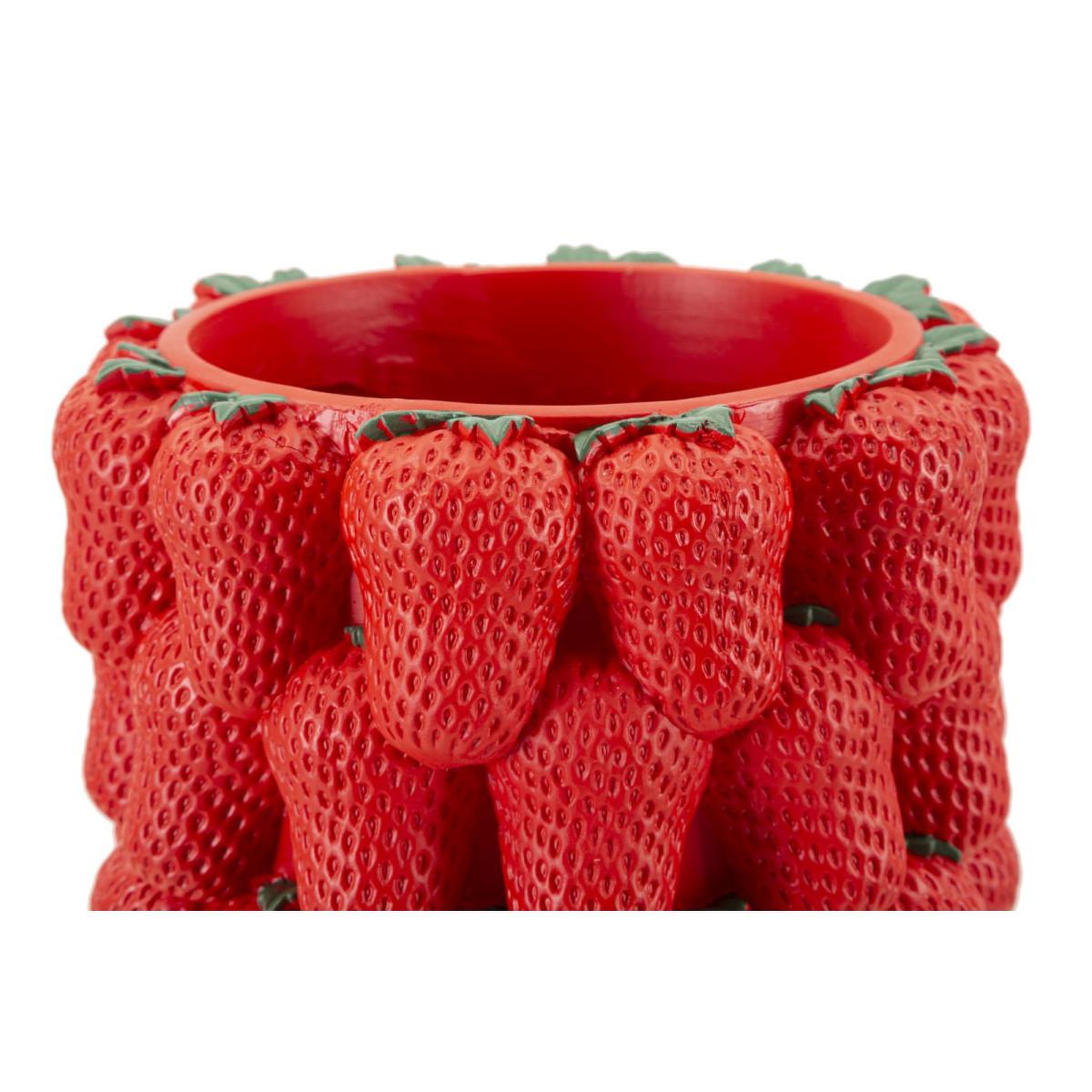 Voir la diapositive 2 : Paris Prix Vase déco fruits  fraises  32cm rouge