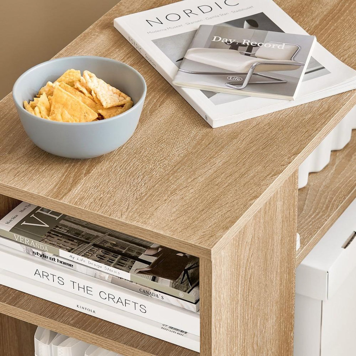 SOBUY SoBuy - Table D'appoint à deux étagères - Nordique - FBT34