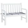 Voir la diapositive 3 : VIDAXL Coussin de banc de jardin motif a carreaux gris 120x50x3 cm