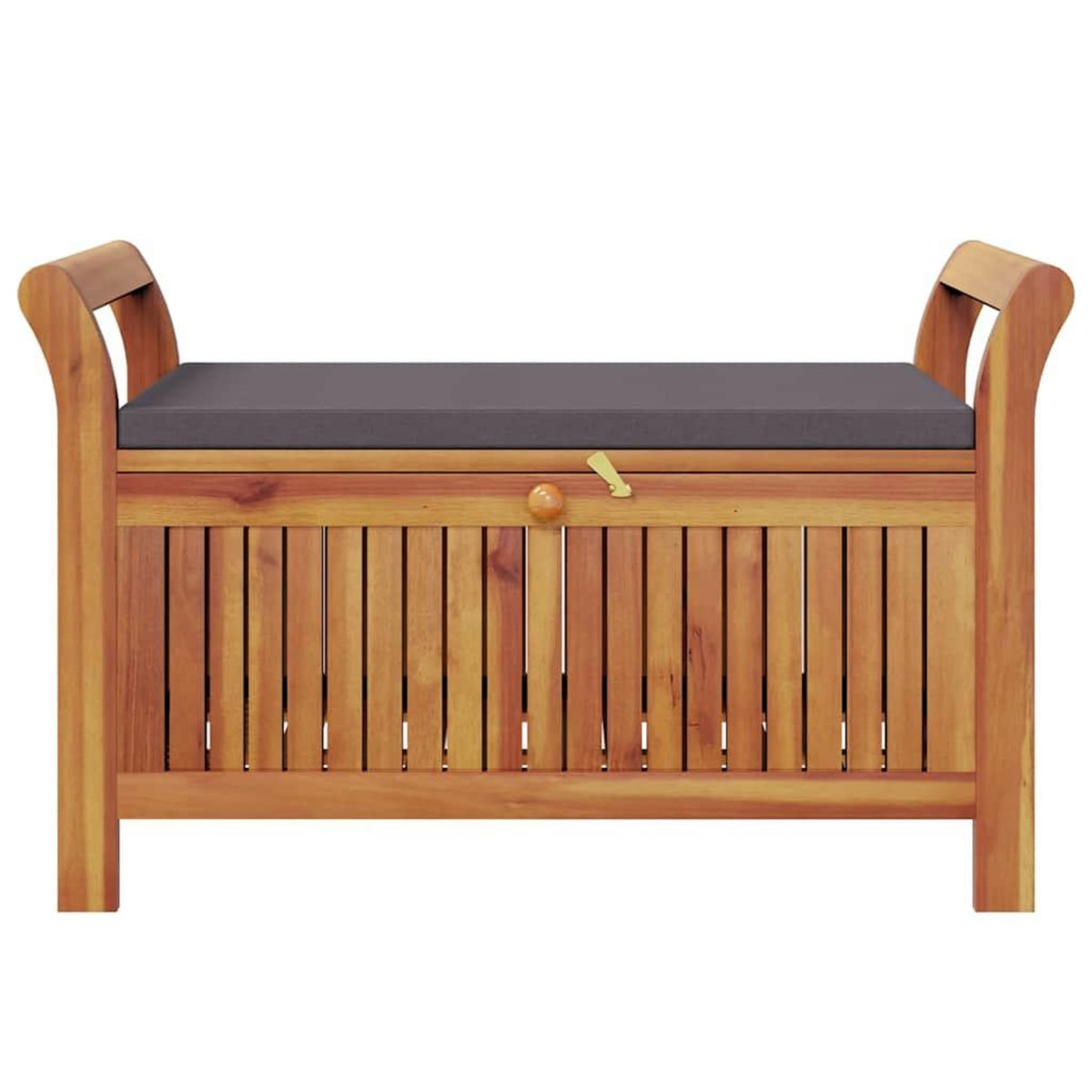 VIDAXL Banc de rangement de jardin avec coussin 91 cm Bois d'acacia