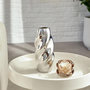 Voir la diapositive 3 : ATMOSPHERA Vase Design Torsadé en Dolomite  Sky  21cm Argent