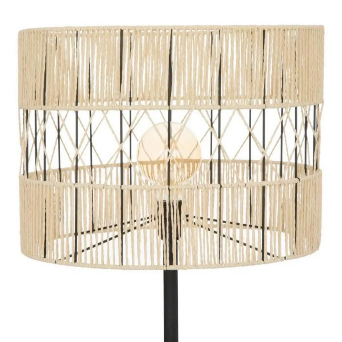 ATMOSPHERA Lampadaire Design  Cosy  150cm Noir & Beige