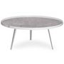 Voir la diapositive 2 : Paris Prix Table Basse à Rebord 2 Covers  Texture  90cm Blanc