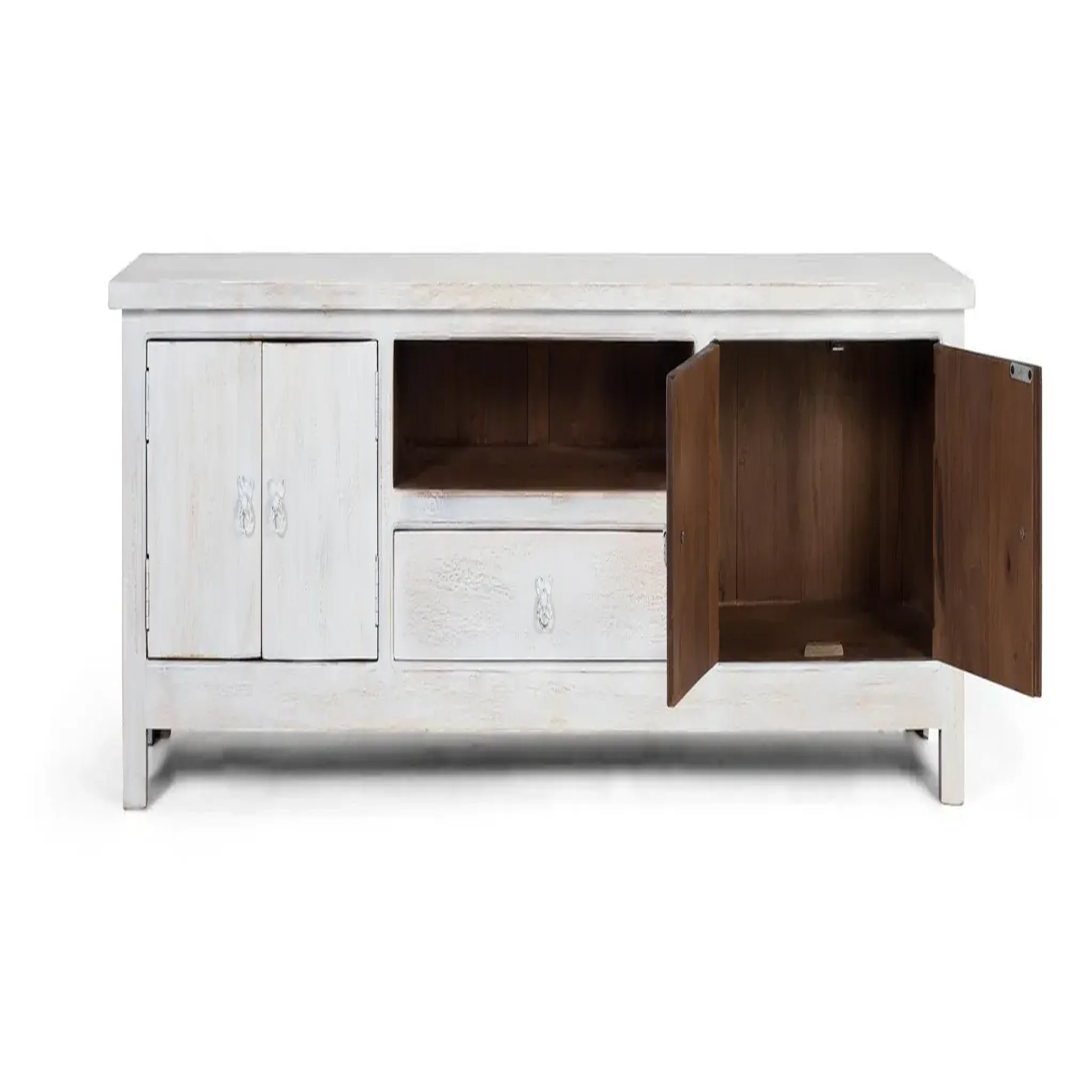 Voir la diapositive 2 : GINER Y COLOMER SL Meuble tv en bois de manguier 230 cm style méditerranéen moderne