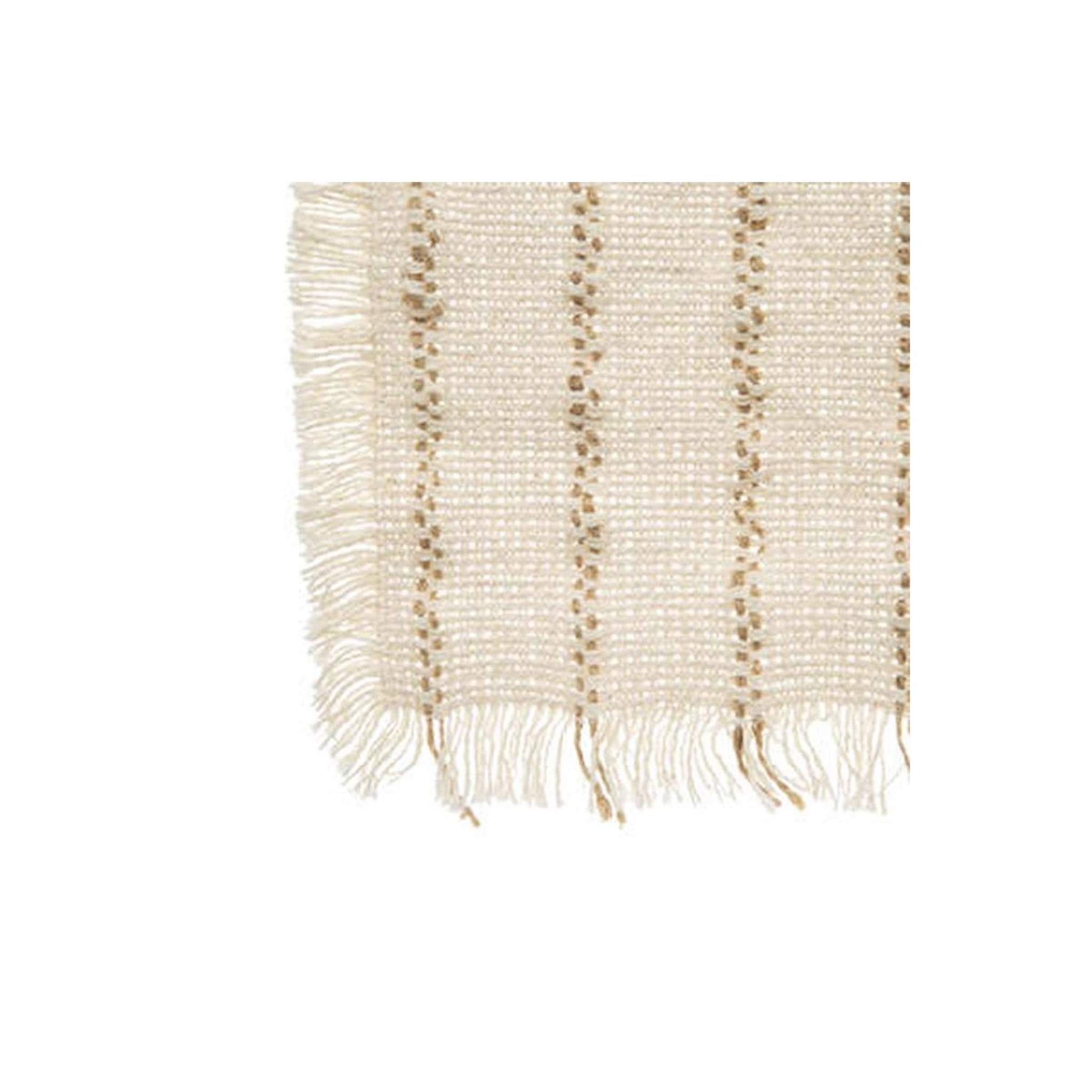Voir la diapositive 2 : SECRET DE GOURMET Set de Table Déco  Jute  30x45cm Blanc