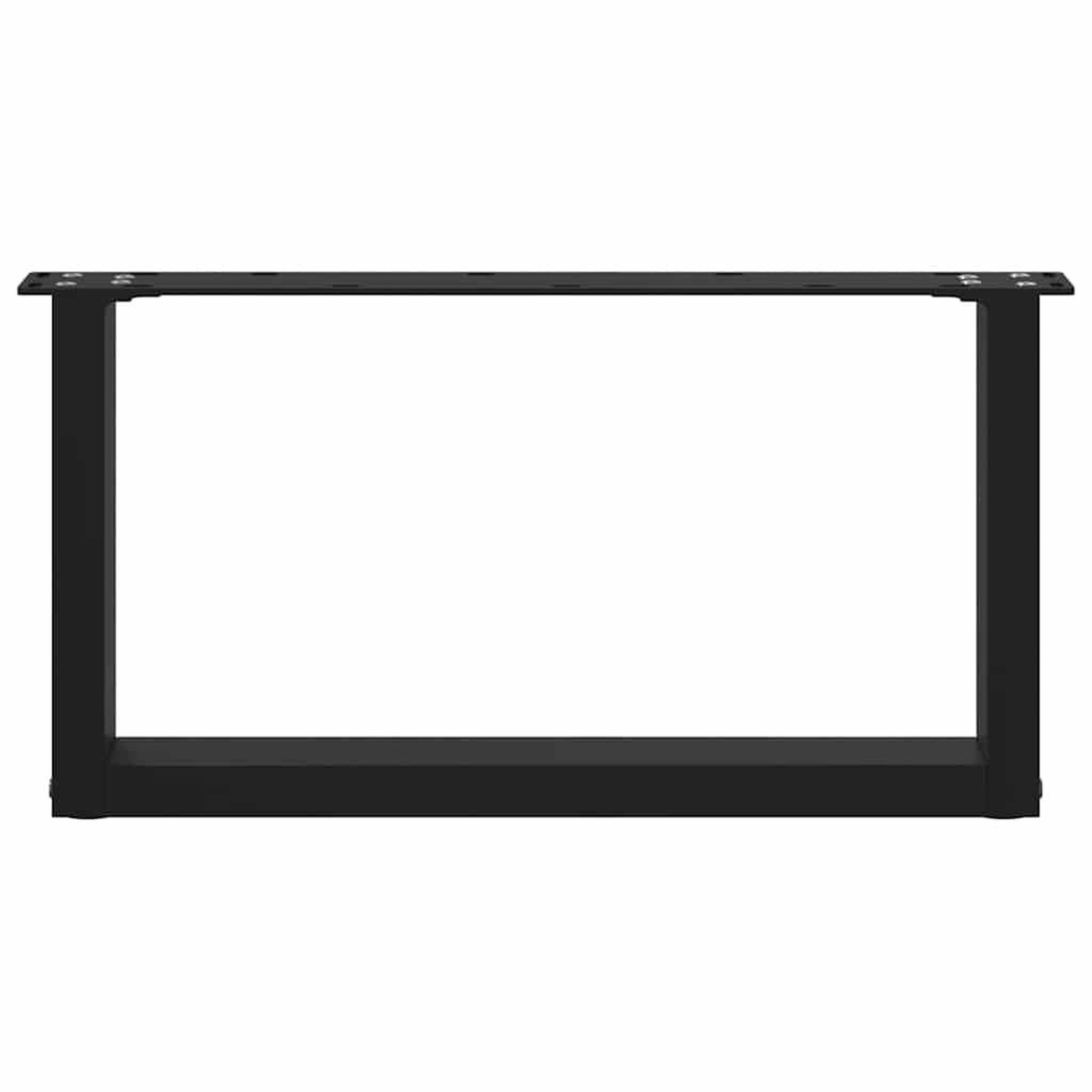 Voir la diapositive 5 : VIDAXL Pieds de table basse forme de U 2 pcs noir 60x(30-31) cm acier