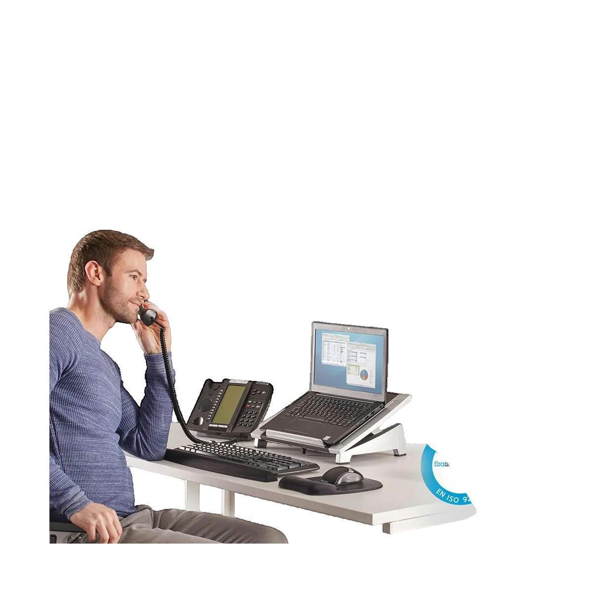 Voir la diapositive 2 : Fellowes Support d'ordinateur portable Fellowes Modèle 0043859470952 Gris