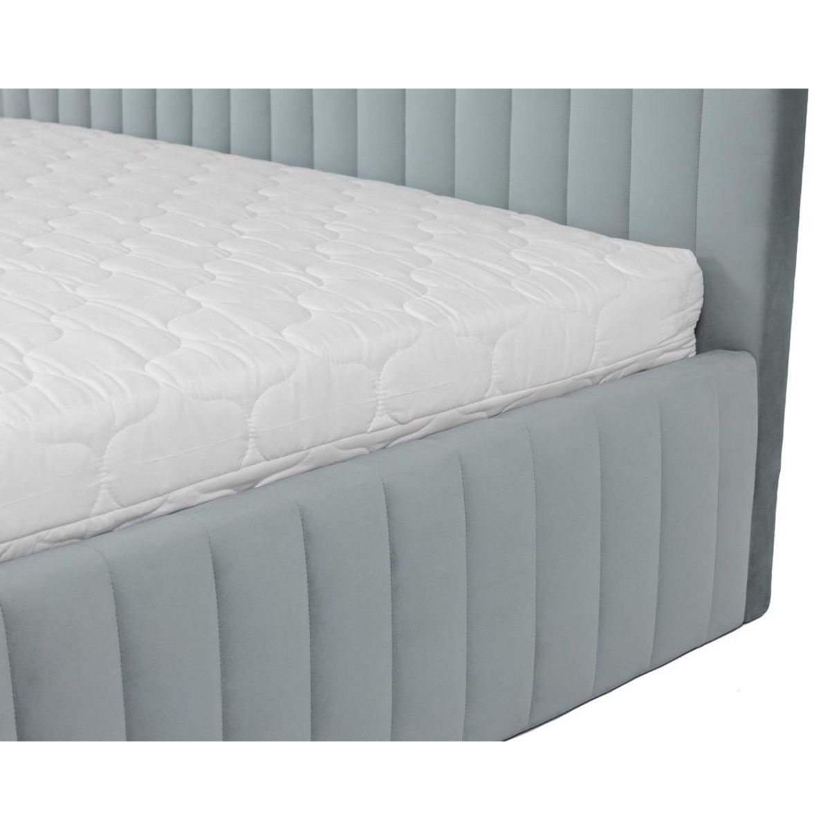 BEST MOBILIER Stuart - lit coffre - 180x200 cm - sommier inclus - en velours