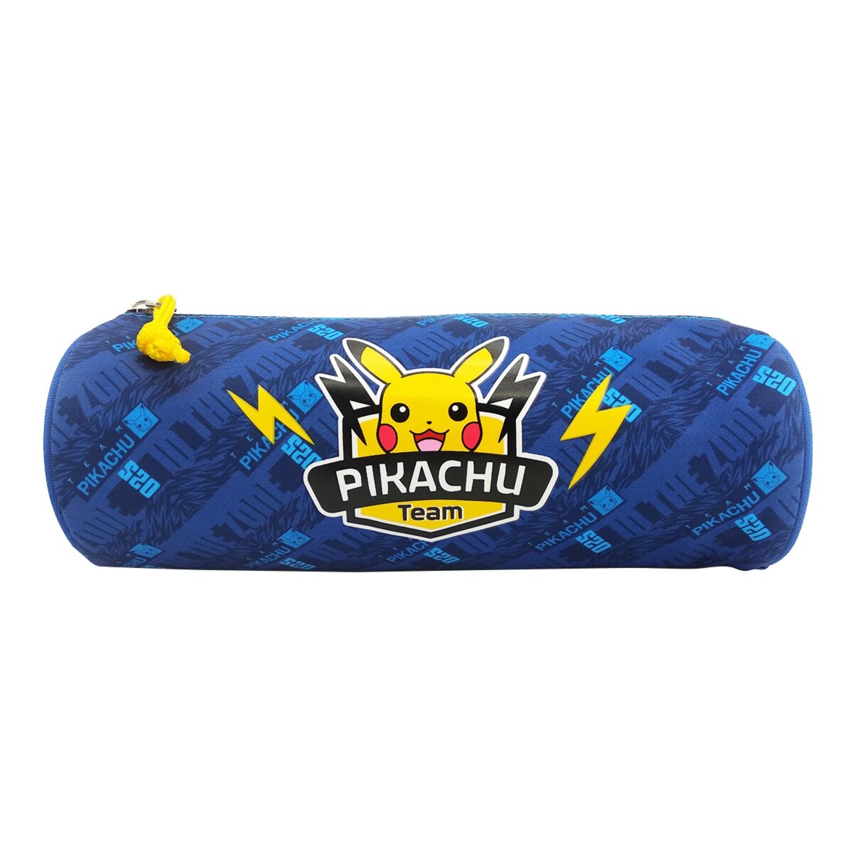 Trousse ronde bleue et jaune Pokemon