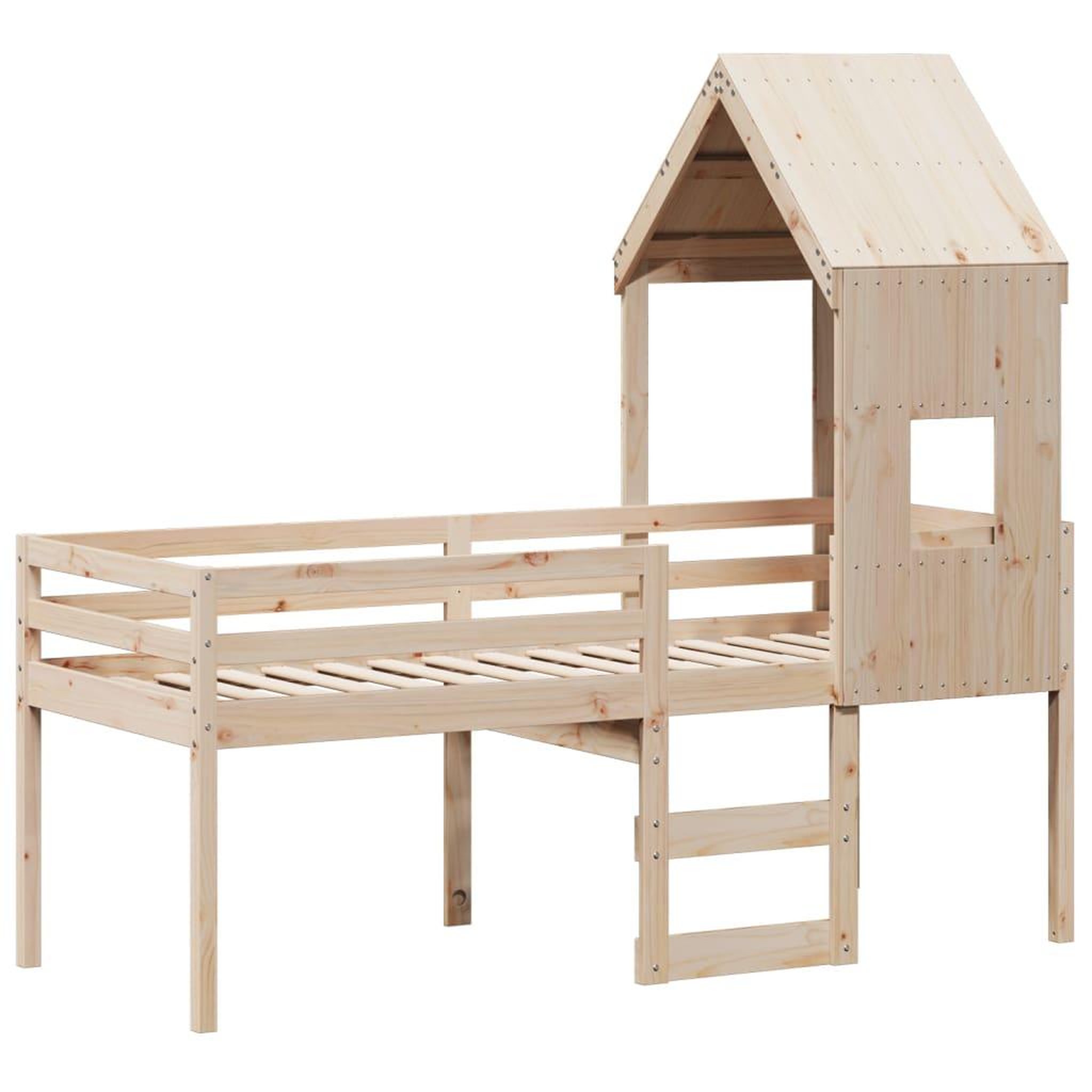 Voir la diapositive 3 : VIDAXL Lit haut sans matelas 90x200 cm bois de pin massif