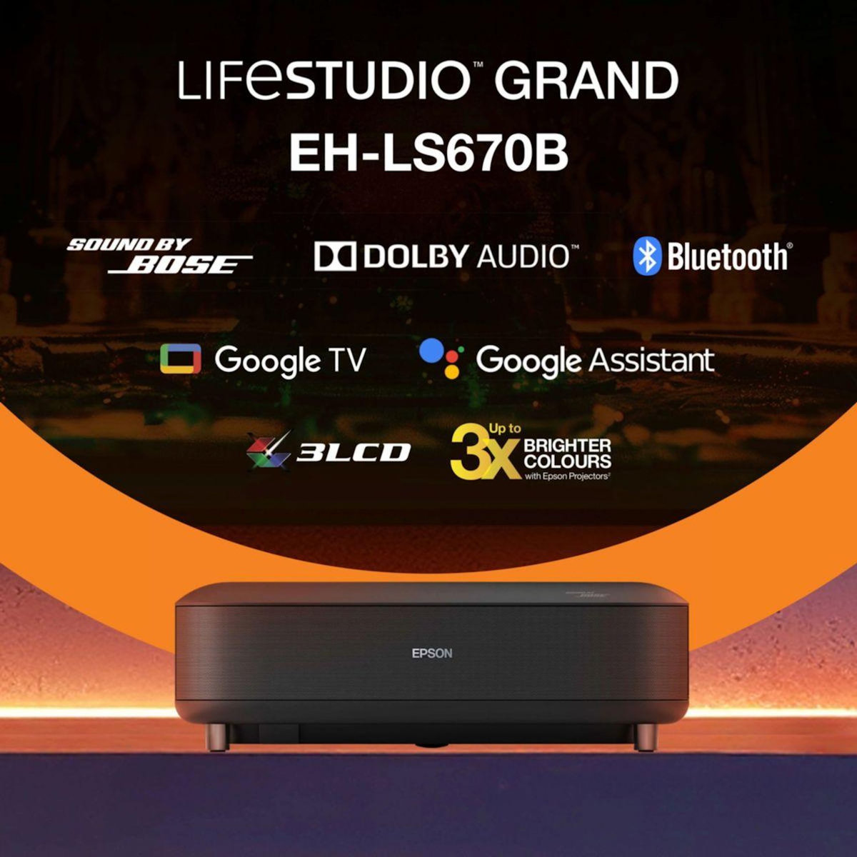 Epson Vidéoprojecteur home cinéma EH-LS670B 2025 4K PRO UHD, Google TV