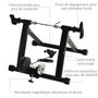 Voir la diapositive 5 : HOMCOM Home trainer pour vélo support entraînement vélo VTT trainer magnétique pliable 5 niveaux de résistance réglable noir