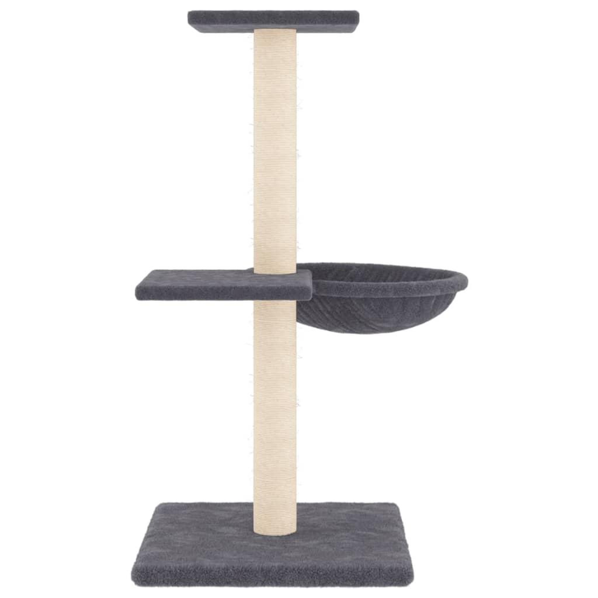 Voir la diapositive 4 : VIDAXL Arbre a chat avec griffoirs en sisal gris fonce 72 cm