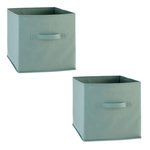 FIVE Lot de 2 boîtes de rangement en tissu MIX N' MODUL - L. 31 x l. 31 x H. 31 cm - Vert céladon