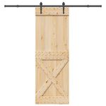 VIDAXL Porte coulissante et kit de quincaillerie 80x210 cm pin massif