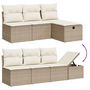 Voir la diapositive 3 : VIDAXL Salon de jardin avec coussins 8 pcs beige resine tressee
