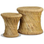 Voir la diapositive 4 : VIDAXL Tabourets lot de 2 Bambou et jute