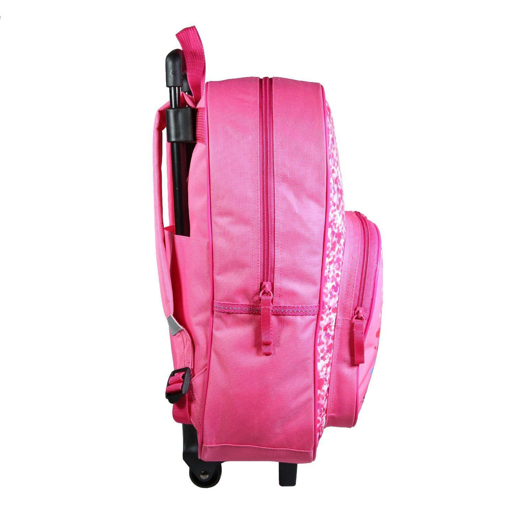 Voir la diapositive 3 : Bagtrotter BAGTROTTER Sac à dos à roulettes Minnie So Cool Rose