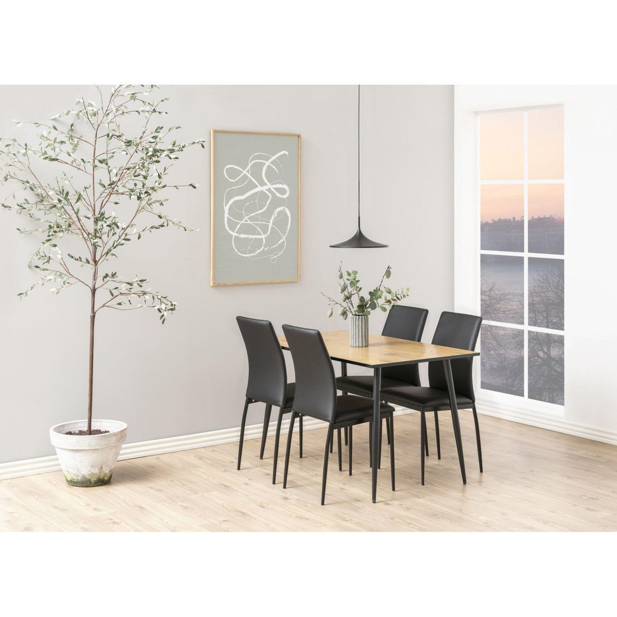 TOILINUX Lot de 4 Chaises de salle à manger Julia en Simili