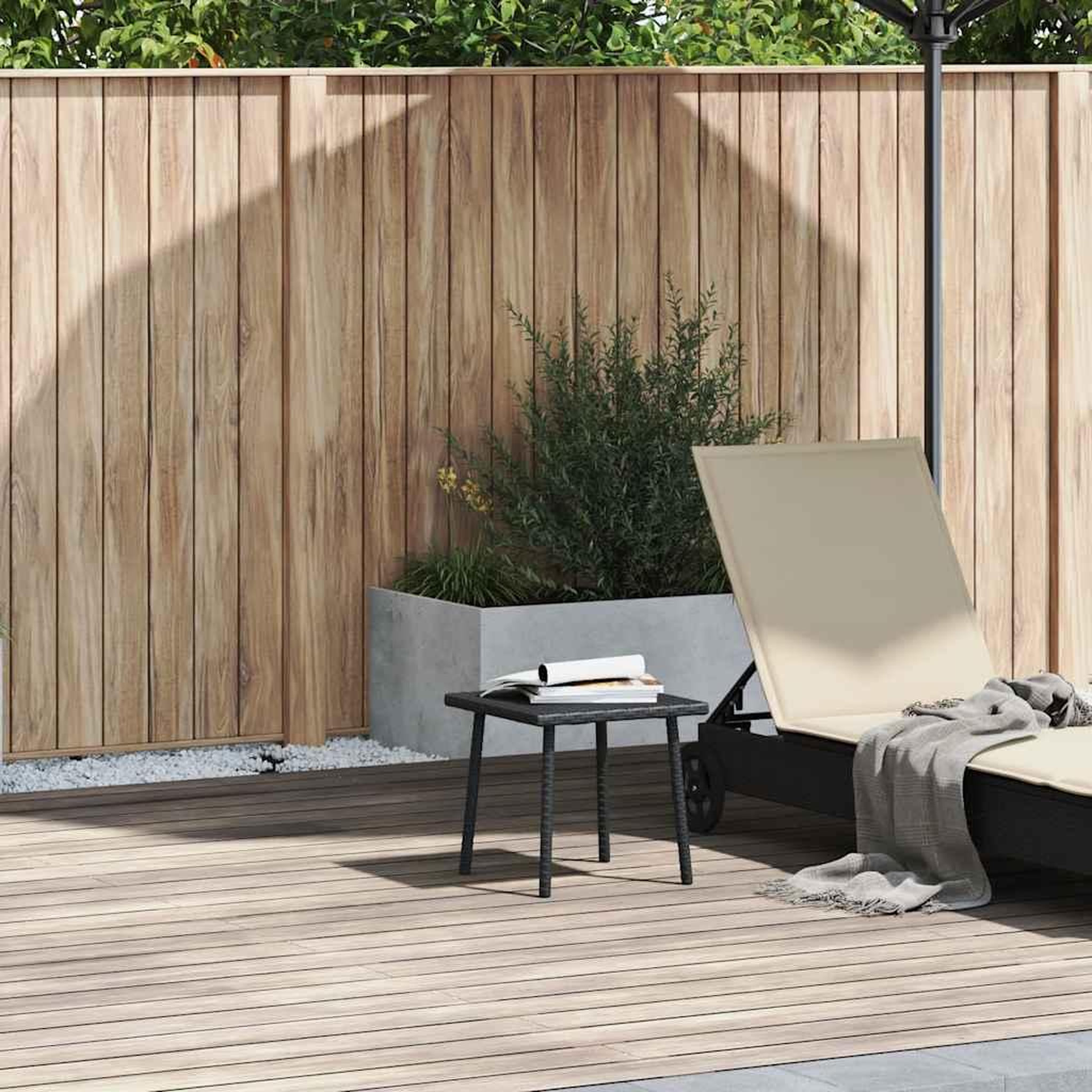 Voir la diapositive 2 : VIDAXL Table basse de jardin rectangulaire noir 40x40x37 cm rotin