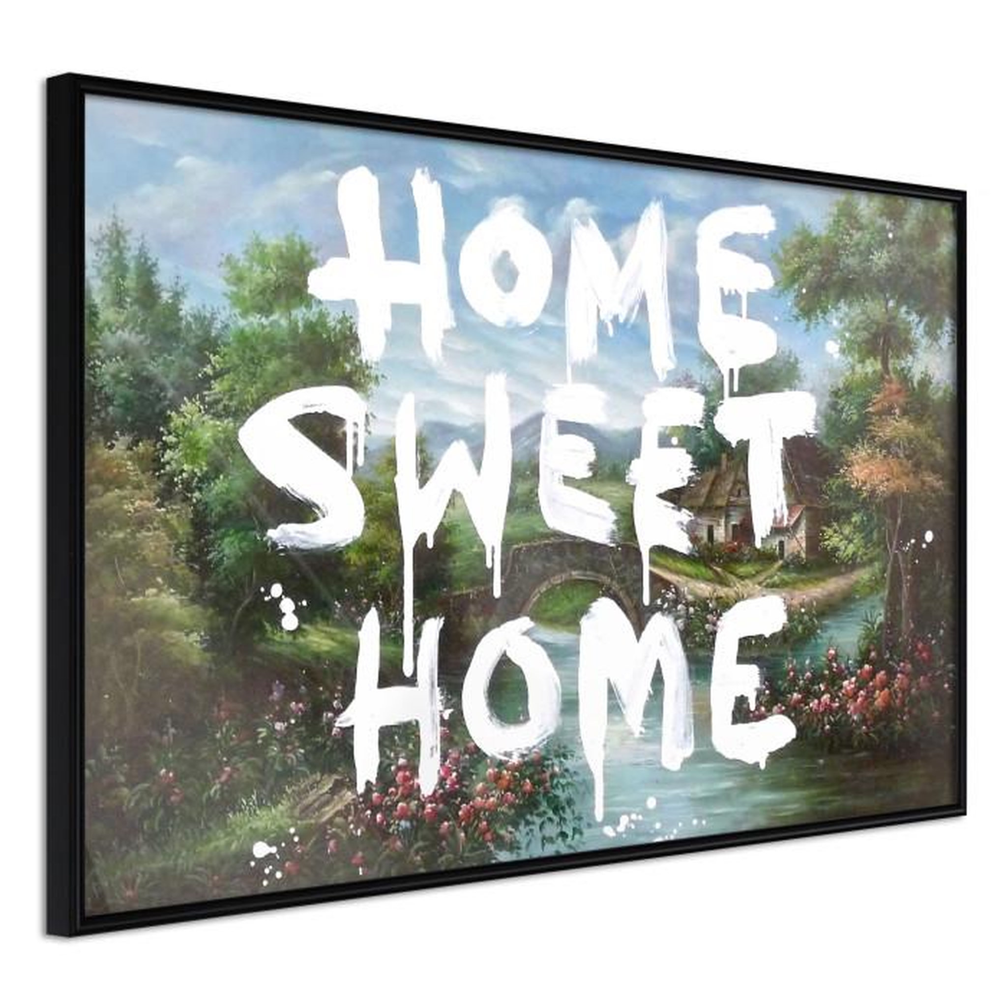Paris Prix Affiche Murale Encadrée  There's No Place Like Home. Coloris disponibles : Noir, Jaune