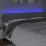 Voir la diapositive 3 : VIDAXL Tete de lit a LED Gris clair 180x5x78/88 cm Tissu