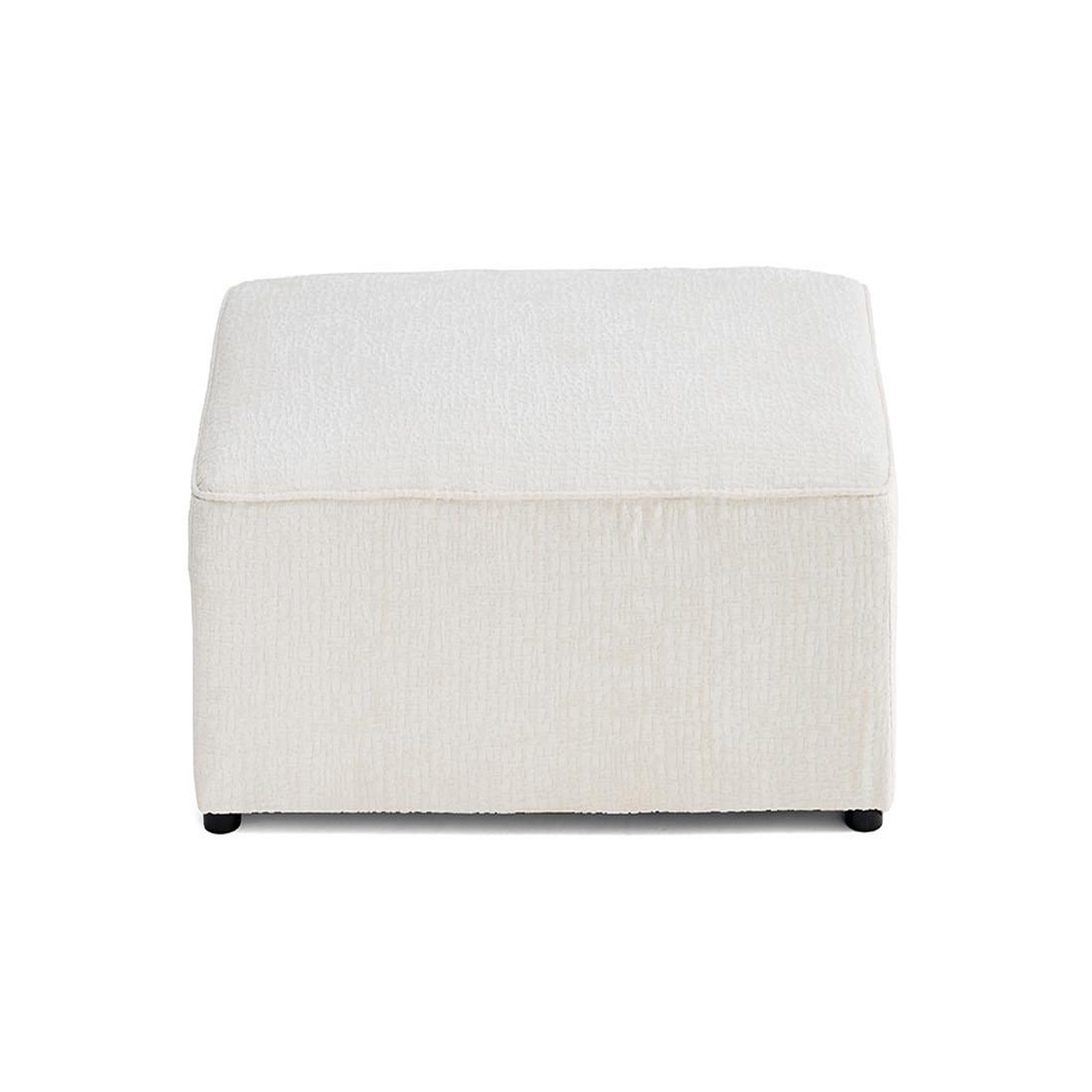Voir la diapositive 6 : BEST MOBILIER Topaze - pouf - en tissu velours relief