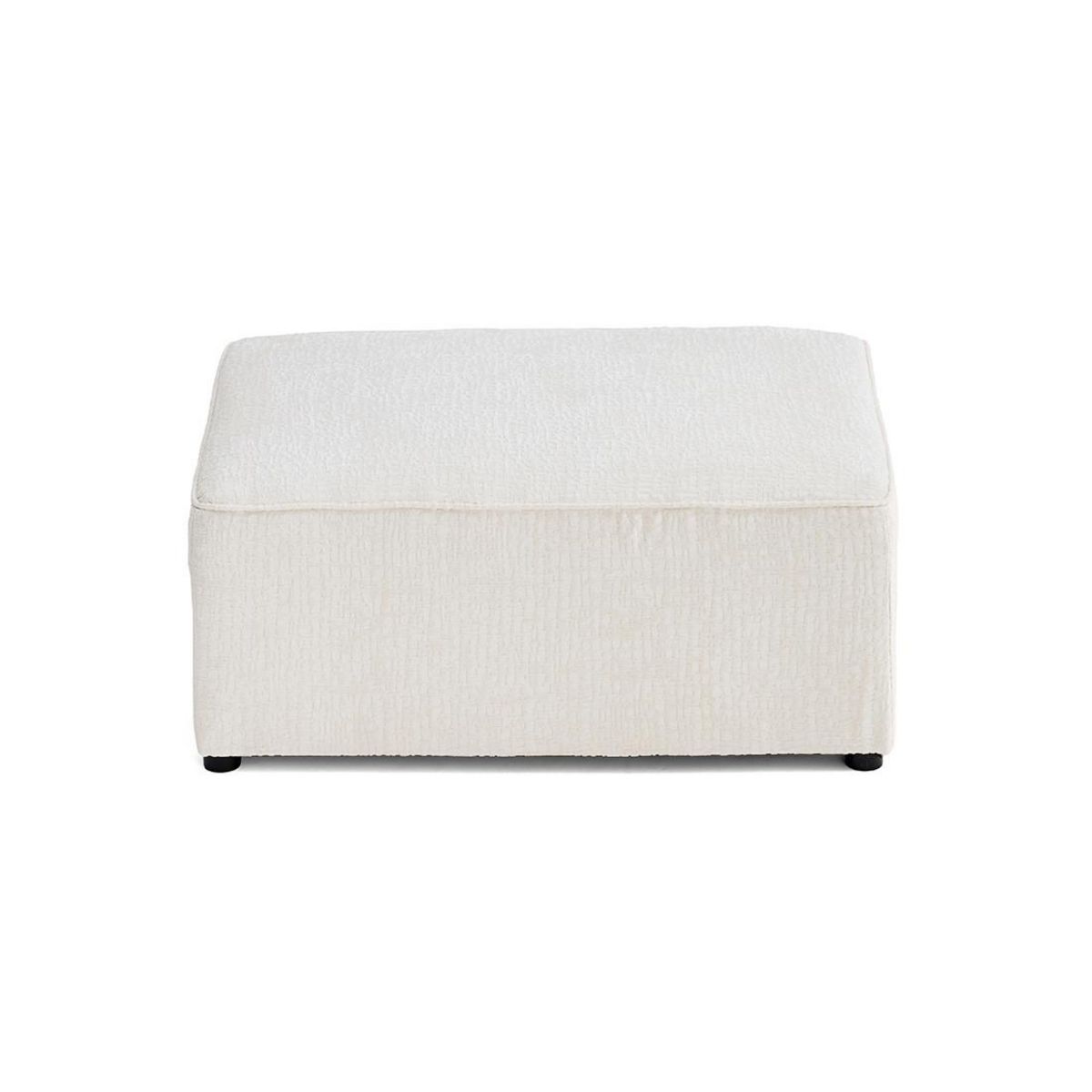 BEST MOBILIER Topaze - pouf - en tissu velours relief
