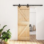 VIDAXL Porte coulissante et kit de quincaillerie 70x210 cm pin massif