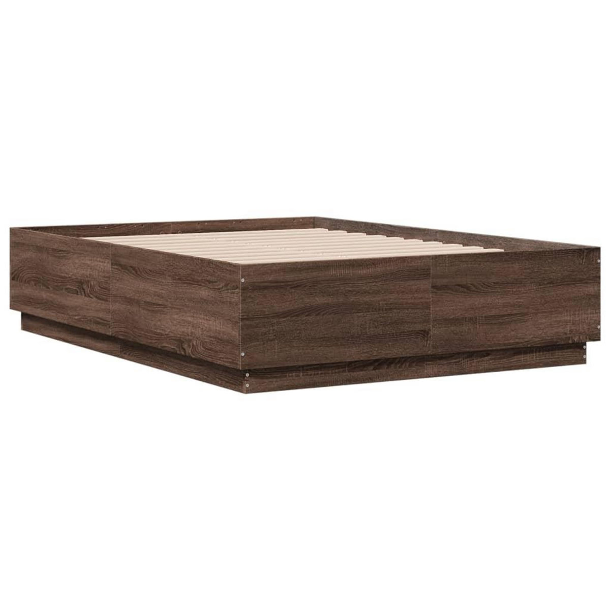 VIDAXL Cadre de lit sans matelas chene marron 135x190 cm