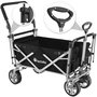 Voir la diapositive 5 : tectake Chariot de jardin et de transport pliable avec toit noir