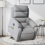 Voir la diapositive 1 : VIDAXL Fauteuil inclinable de massage electrique Gris clair Tissu