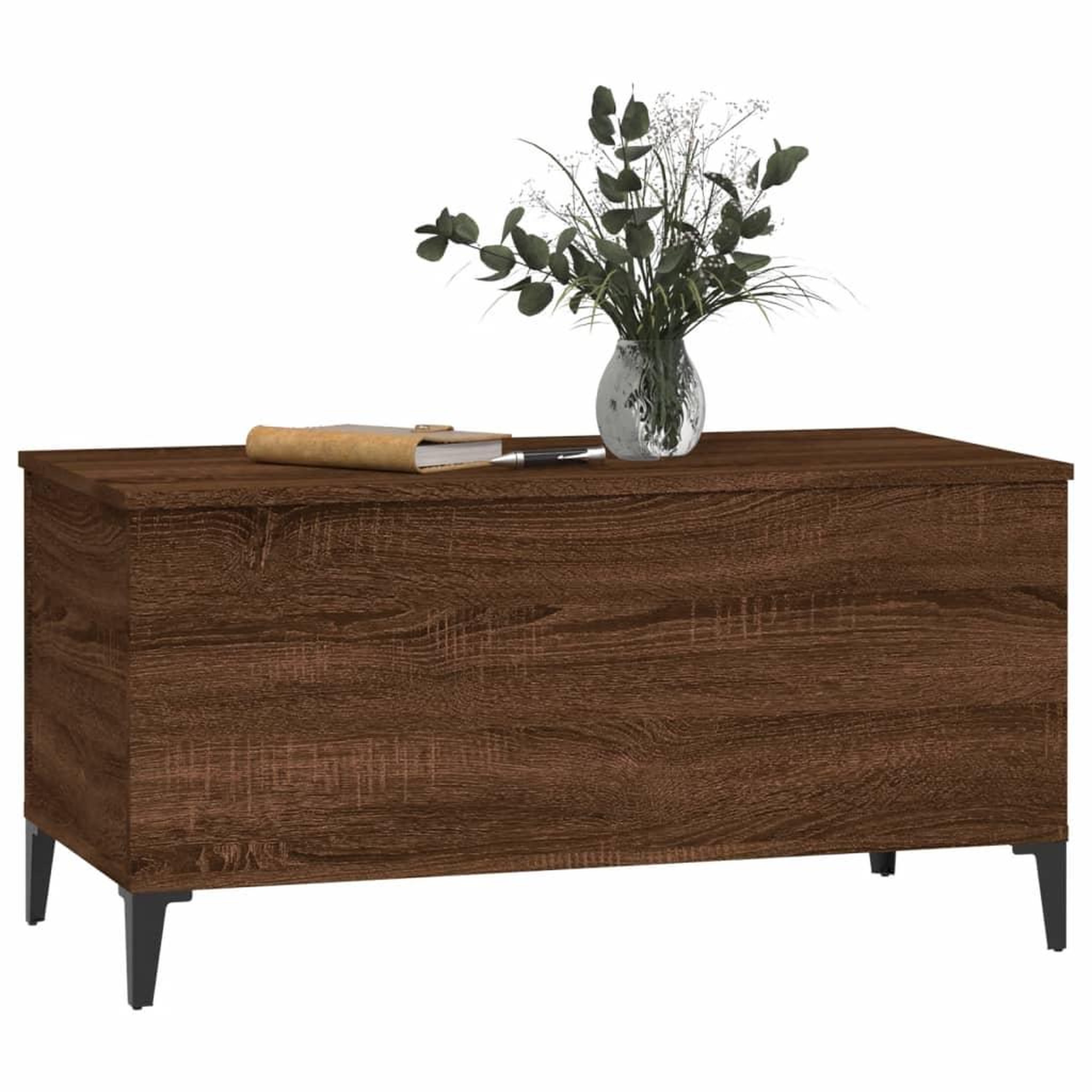 Voir la diapositive 4 : VIDAXL Table basse Chene marron 90x44,5x45 cm Bois d'ingenierie