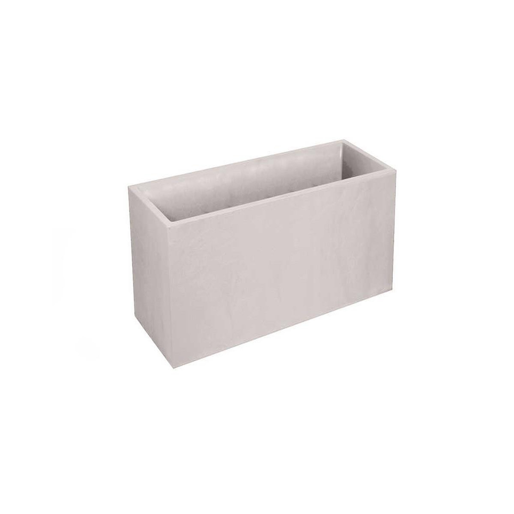 Eda Jardinière rectangulaire volcania effet pierre 99,5 x 39,5 x 43,5 cm - beige calcaire - eda