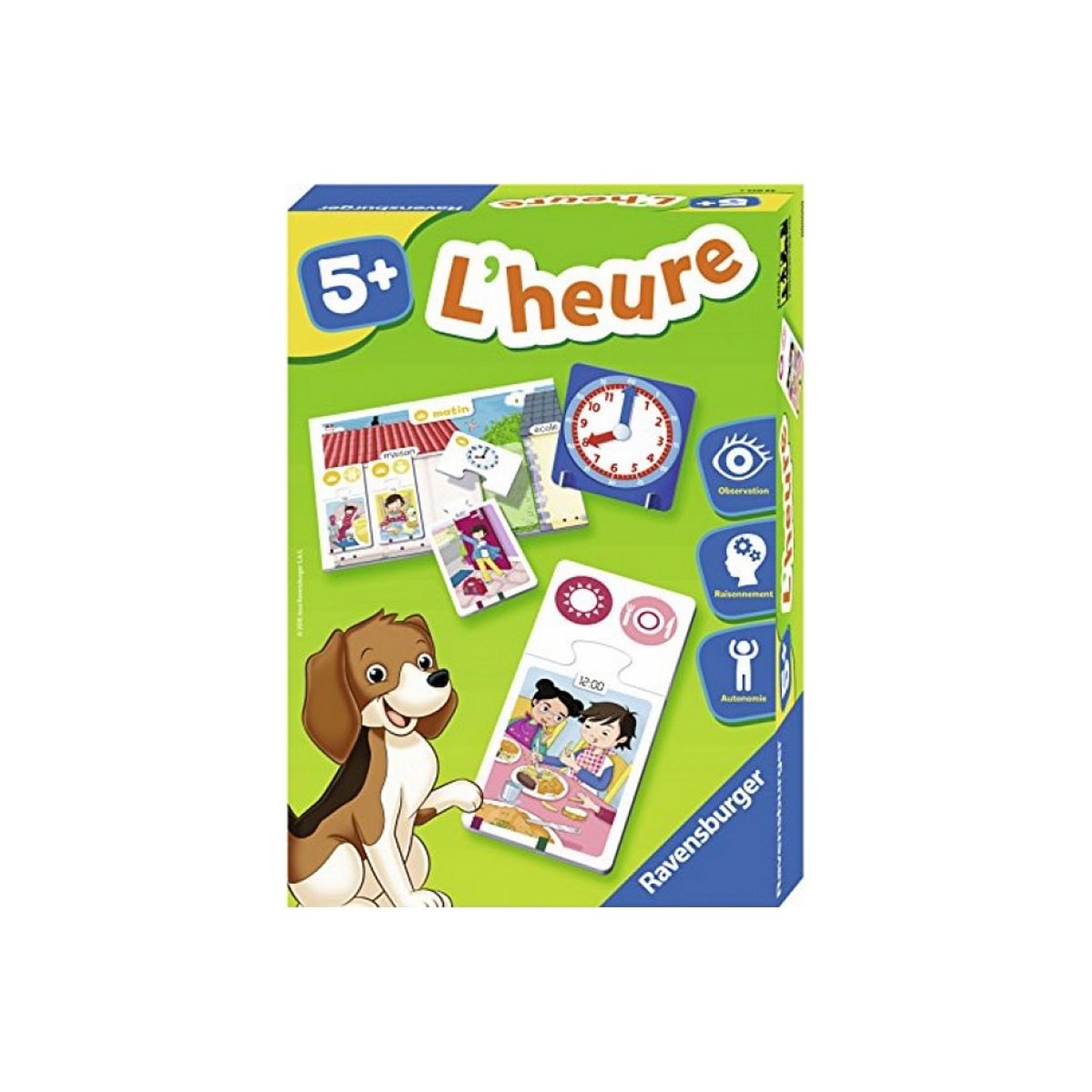 Voir la diapositive 2 : RAVENSBURGER L heure Jeu educatif Chronologie journee
