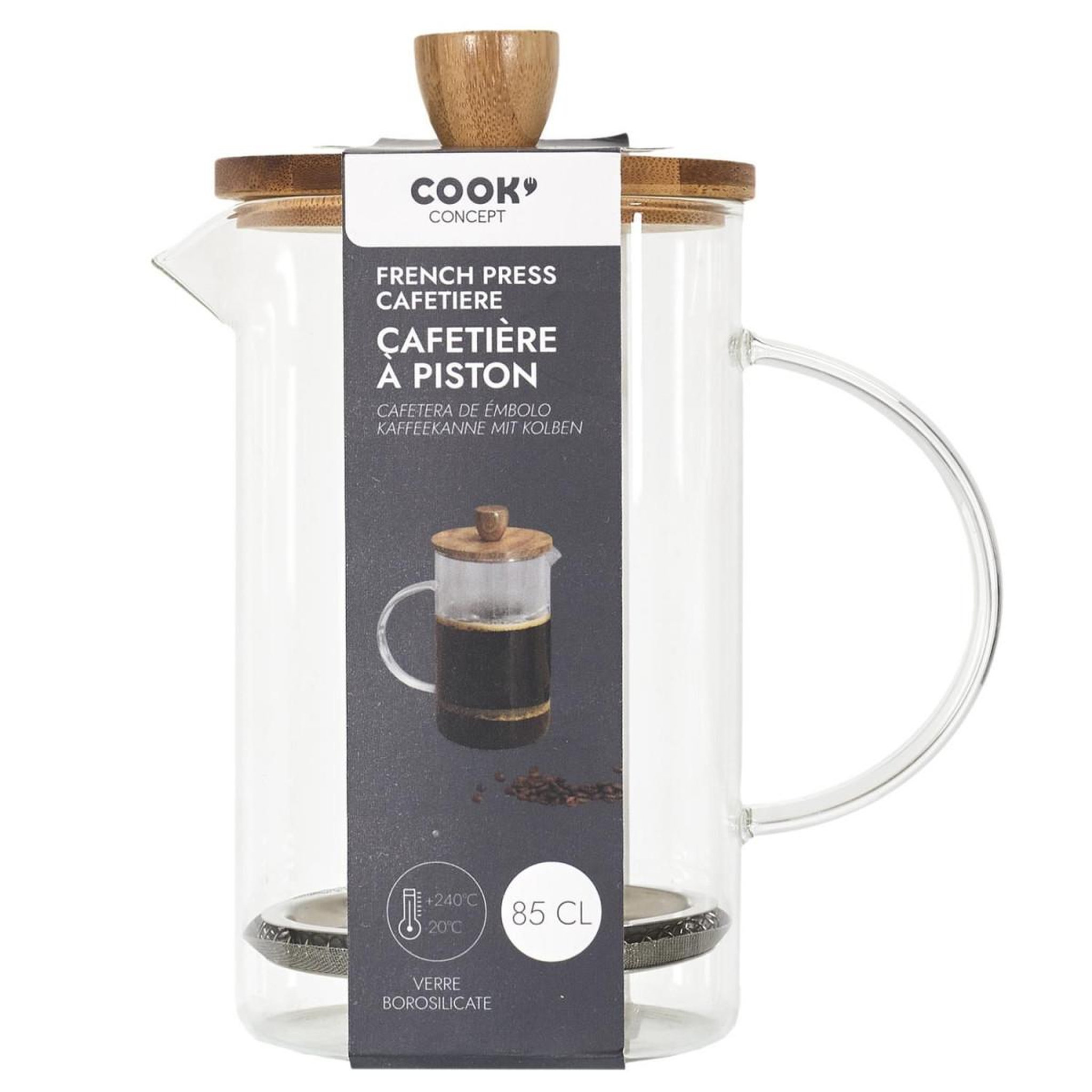 Voir la diapositive 6 : The Home Deco Factory Cafetière à piston  carson  85cl transparent