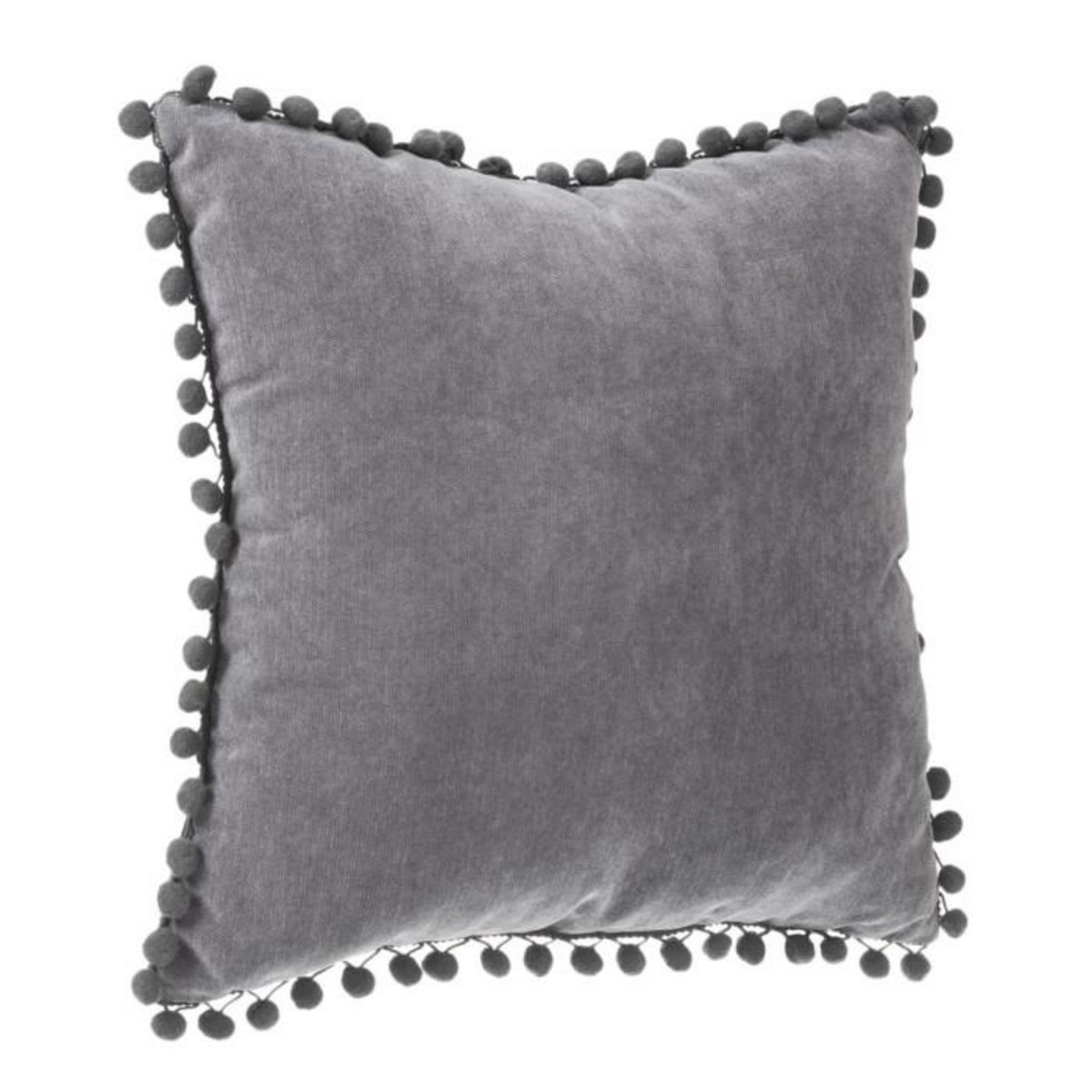 ATMOSPHERA Coussin à Pompons  Jao  40x40cm Gris Foncé