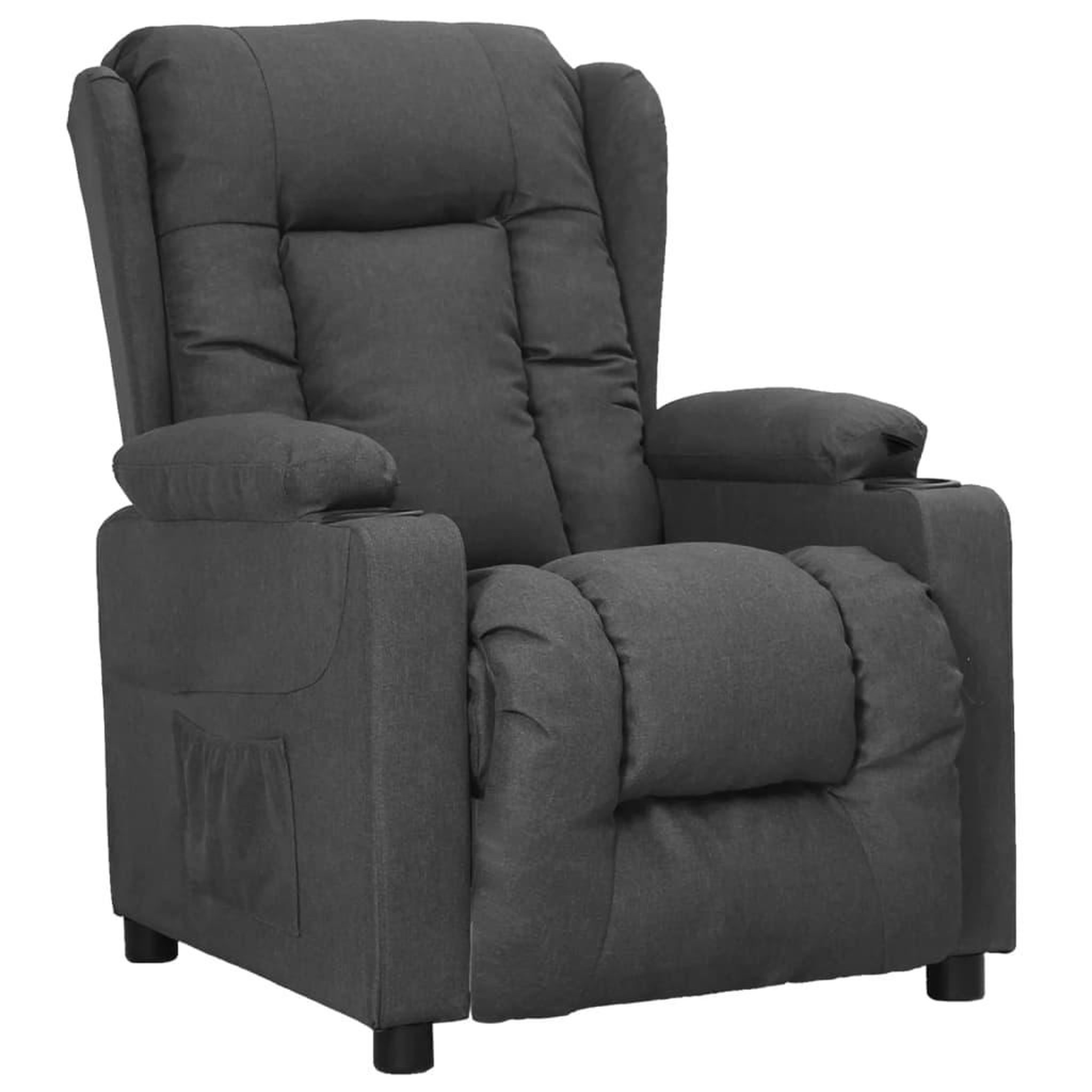 VIDAXL Fauteuil inclinable Gris fonce Tissu
